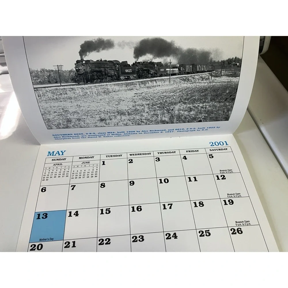 Vintage Atlanta Chapter NRHS Railroad Calendars Lot 1990s Steam‎ Trains